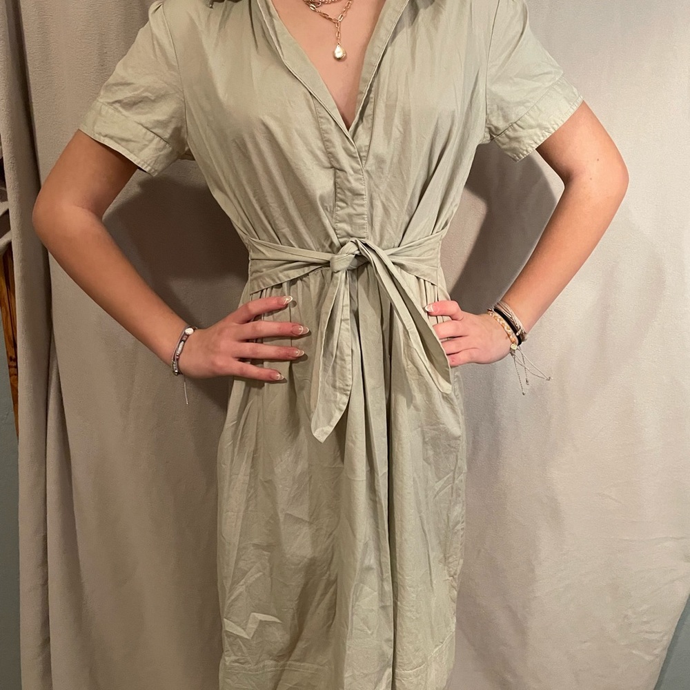 Tan knee length dress